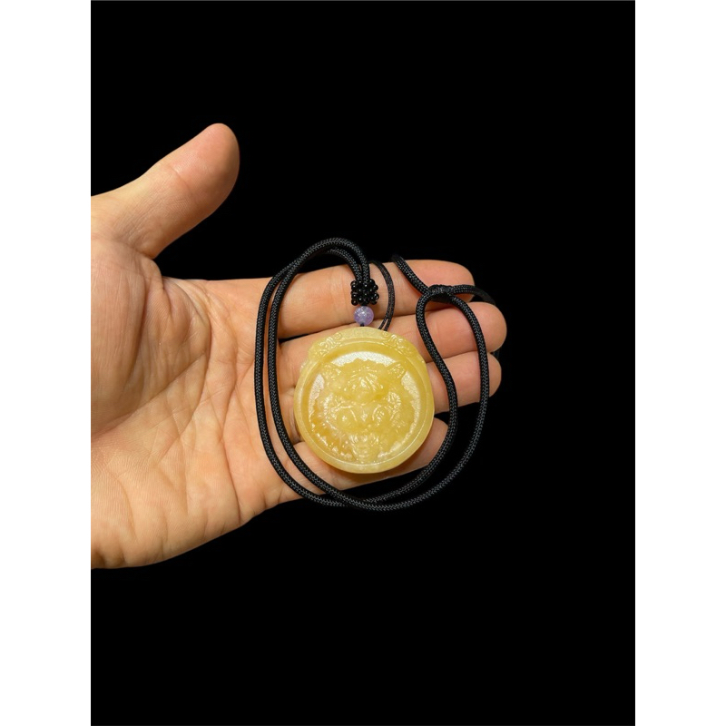 Mặt dây chuyền hình đầu hổ đá ngọc hoàng long HANMYNGHE 3 Mặt dây chuyền hình đầu hổ đá ngọc hoàng long HANMYNGHE - Hình ảnh 3