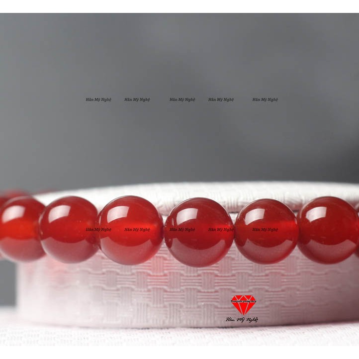 Vòng tay đá mã não đỏ 8mm HANMYNGHE 2 Vòng tay đá mã não đỏ 8mm HANMYNGHE - Hình ảnh 2