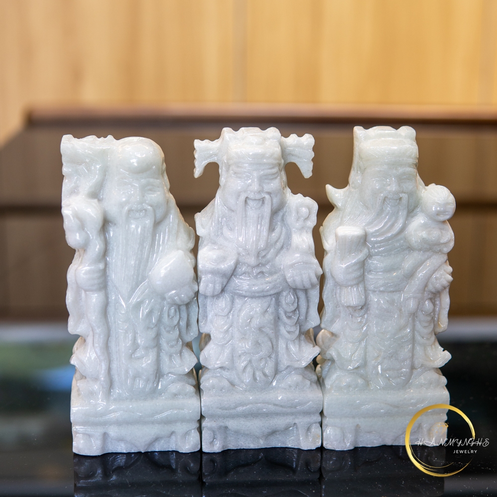 Bộ tam đa phước lộc thọ đá trắng non nước tự nhiên nguyên khối CAO 15CM HANMYNGHE 3 Bộ tam đa phước lộc thọ đá trắng non nước tự nhiên nguyên khối  CAO 15CM HANMYNGHE - Hình ảnh 3