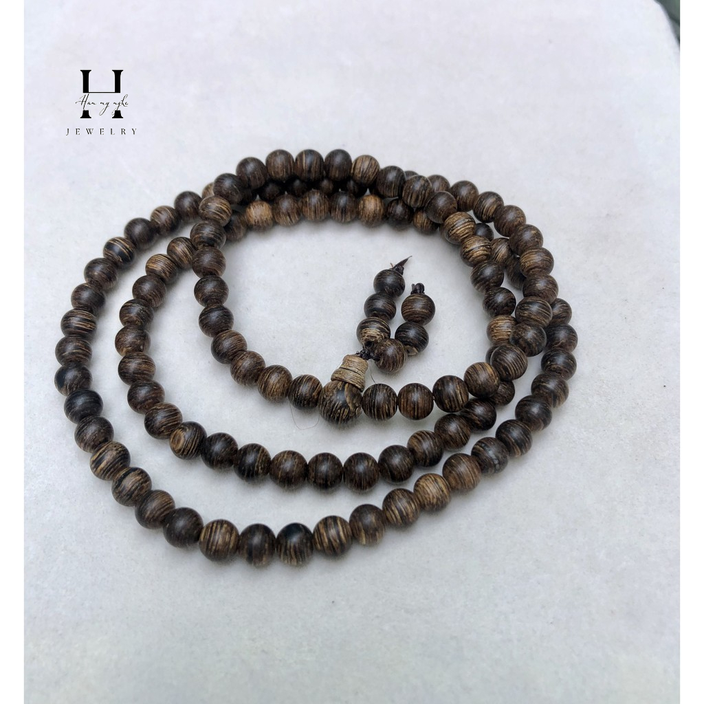 Vòng trầm sánh chìm 108 hạt 6mm HANMYNGHE 3 Vòng trầm sánh chìm 108 hạt 6mm HANMYNGHE - Ảnh 3