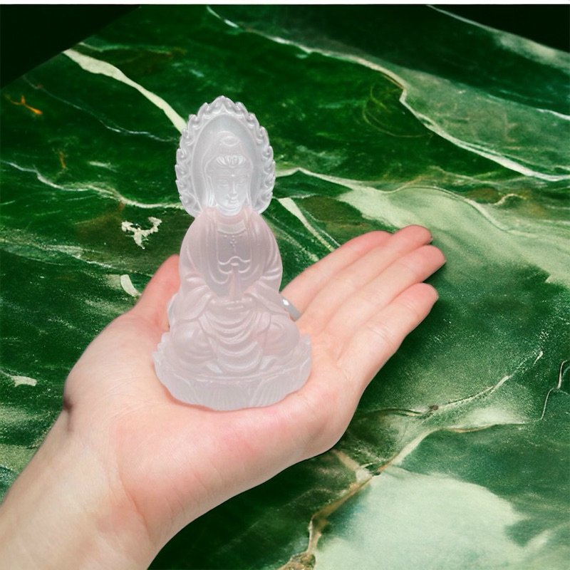 Tượng phật để ô tô quan âm lưu ly cao cấp cao HANMYNGHE 2 Tượng phật để ô tô quan âm lưu ly cao cấp cao HANMYNGHE - Hình ảnh 2