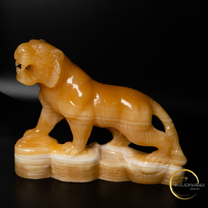 Tượng hổ phong thuỷ 20 cm đá ngọc hoàng long HANMYNGHE 1 Tượng hổ phong thuỷ 20 cm đá ngọc hoàng long HANMYNGHE