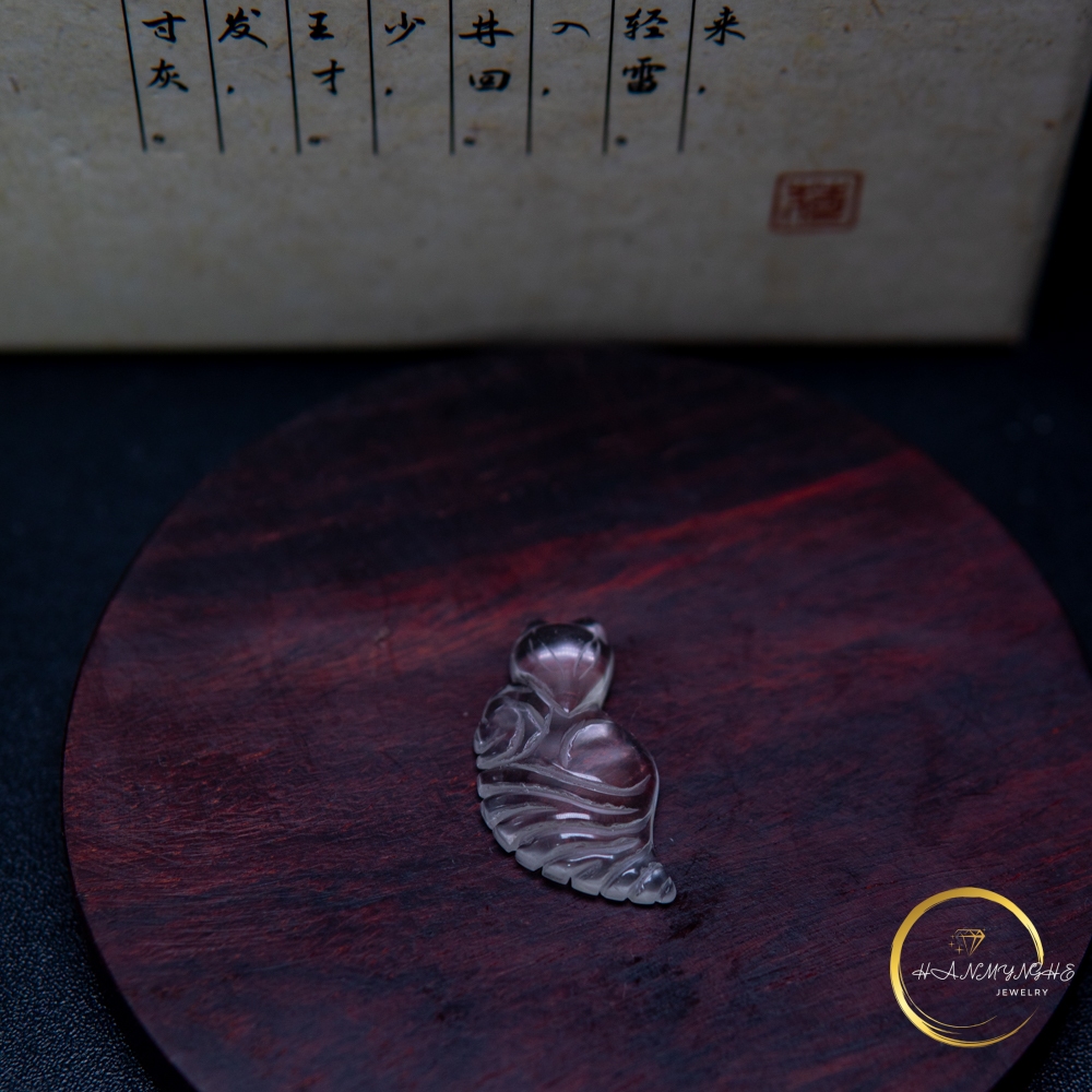 Mặt dây chuyền hồ ly đá thạch anh trắng 3cm tặng kèm dây đeo HANMYNGHE 1 Mặt dây chuyền hồ ly đá thạch anh trắng 3cm tặng kèm dây đeo HANMYNGHE