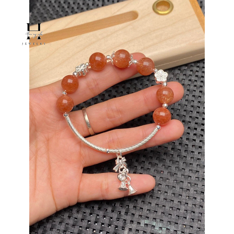 Vòng tay đá phong thuỷ mix charm bạc HANMYNGHE 4 Vòng tay đá phong thuỷ mix charm bạc HANMYNGHE - Hình ảnh 4