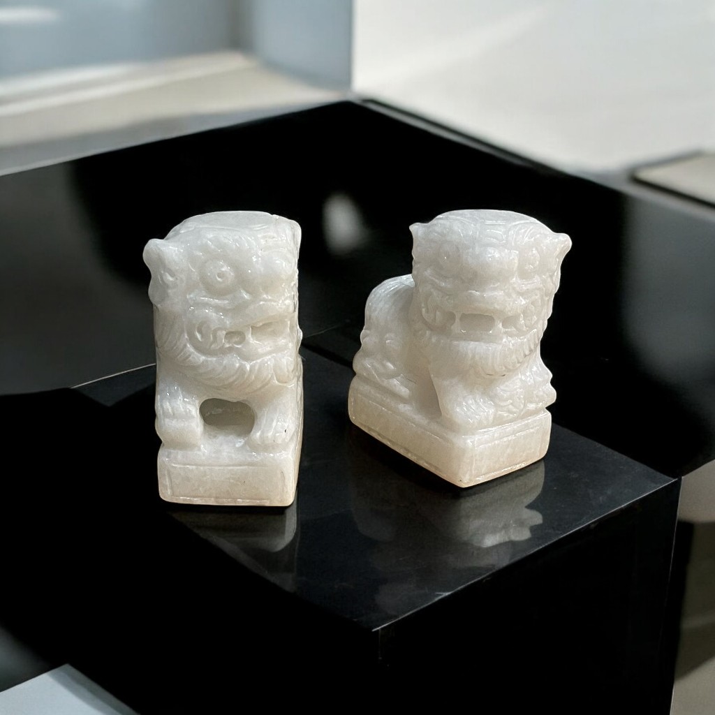 Cặp kỳ lân quay đầu 12cm đá tự nhiên HANMYNGHE 1 Cặp kỳ lân quay đầu 12cm đá tự nhiên HANMYNGHE