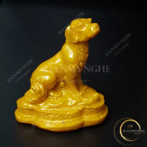 Tượng con chó ( tuất ) màu vàng 10cm HANMYNGHE