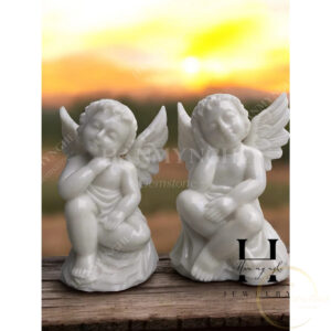 Tượng thiên thần đá tự nhiên nguyên khối HANMYNGHE
