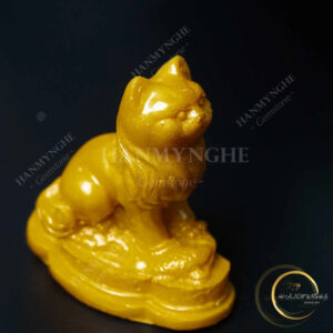 Tượng con mèo ( mão ) màu vàng 10cm HANMYNGHE