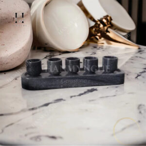 Bộ 5 ly nước ban thần tài ông địa đá non nước tự nhiên HANMYNGHE