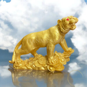 Tượng hổ vàng phong thuỷ dài 20cm HANMYNGHE