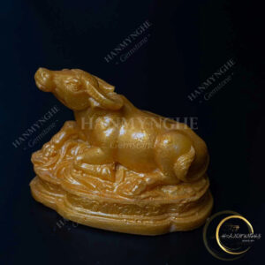 Tượng con trâu ( sửu ) màu vàng 10cm HANMYNGHE