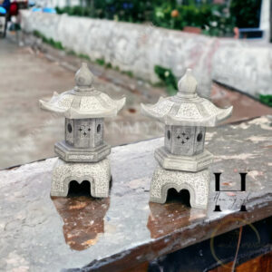 Bộ chân đèn đá sân vườn cao 40 cm HANMYNGHE