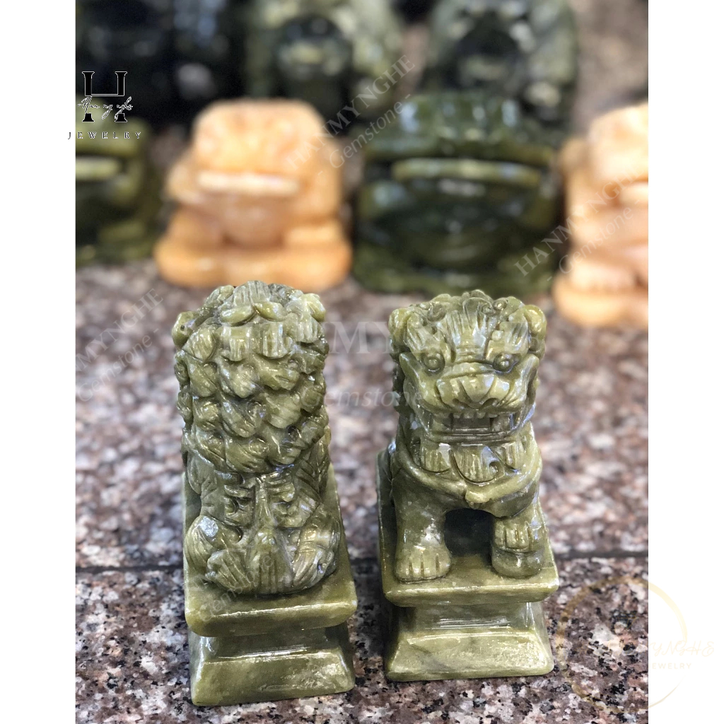 cặp Kỳ Lân Phong Thủy - 10cm để bàn serpentine 2 cặp Kỳ Lân Phong Thủy - 10cm để bàn serpentine - Ảnh 2