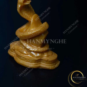 Tượng con rắn ( tỵ) màu vàng 10cm HANMYNGHE