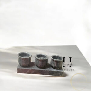 Bộ 3 ly nước thờ đá non nước tự nhiên nguyên khối HANMYNGHE