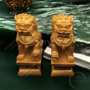 Cặp kỳ lân bột đá cao 17 cm HANMYNGHE