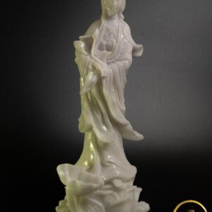 Tượng quan âm bột đá đúc cao 30cm HANMYNGHE