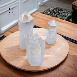 Trụ đá thạch anh trắng mini cao 35-45 mm HANMYNGHE