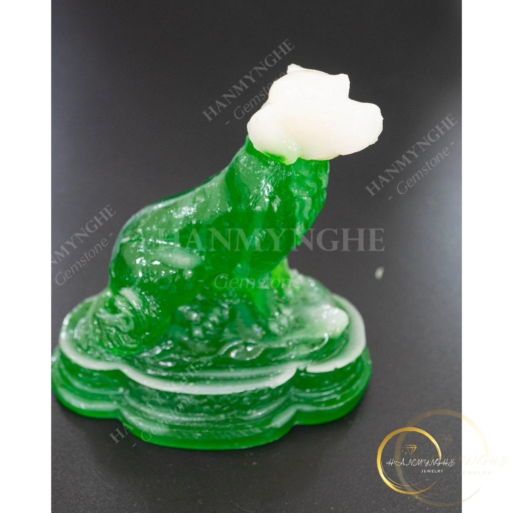 Tượng con chó bột đá đúc màu xanh ngọc cao 10cm HANMYNGHE 2 Tượng con chó bột đá đúc màu xanh ngọc cao 10cm HANMYNGHE - Ảnh 2