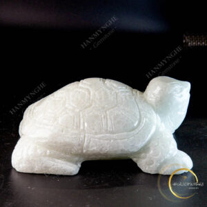 Rùa phong thuỷ đá trắng non nước tựu nhiên nguyên khối 20cm HANMYNGHE