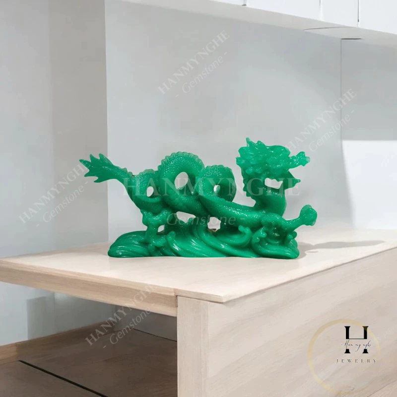 Tượng rồng nằm 27cm bột đá đúc HANMYNGHE 2 Tượng rồng nằm 27cm bột đá đúc HANMYNGHE - Ảnh 2