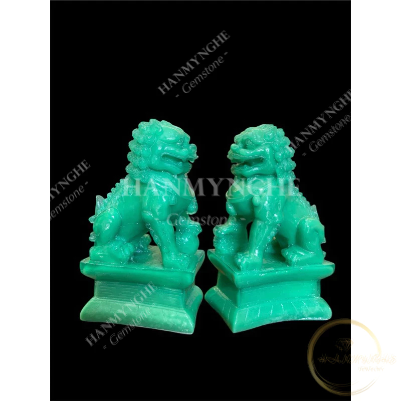 Cặp kỳ lân 17 cm bột đá non nước HANMYNGHE 3 Cặp kỳ lân 17 cm bột đá non nước HANMYNGHE - Ảnh 3