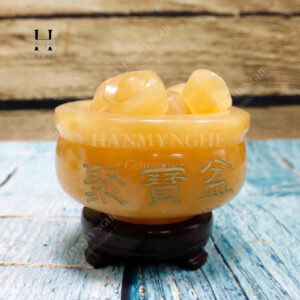 Bát tụ bảo đá ngọc hoàng long HANMYNGHE