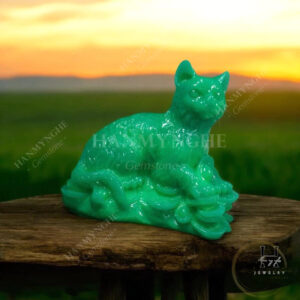 Tượng mèo bột đá đúc 19cm HANMYNGHE