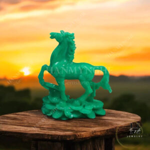 Tượng ngựa bột đá đúc phong thuỷ 24 cm HANMYNGHE