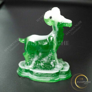 Tượng dê màu xanh ngọc cao 10cm HANMYNGHE