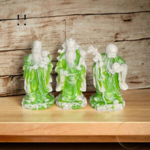 Bộ phúc lộc thọ bột đá đúc cao 17 cm HANMYNGHE