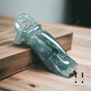 Mặt dây bàn tay phật đá lam ngọc HANMYNGHE