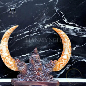 Cặp ngà bột đá đúc cao 22 cm HANMYNGHE