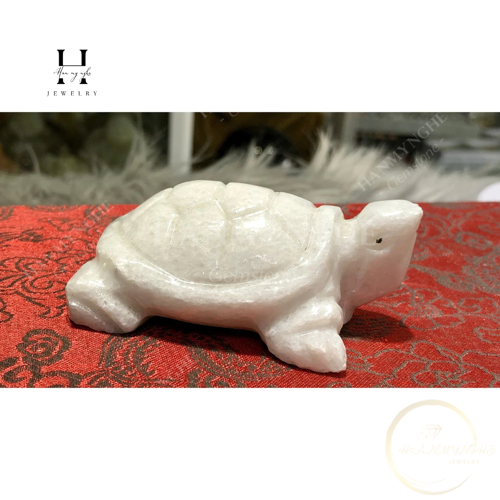Rùa đá trắng non nước phong thủy HANMYNGHE 2 Rùa đá trắng non nước phong thủy HANMYNGHE - Ảnh 2
