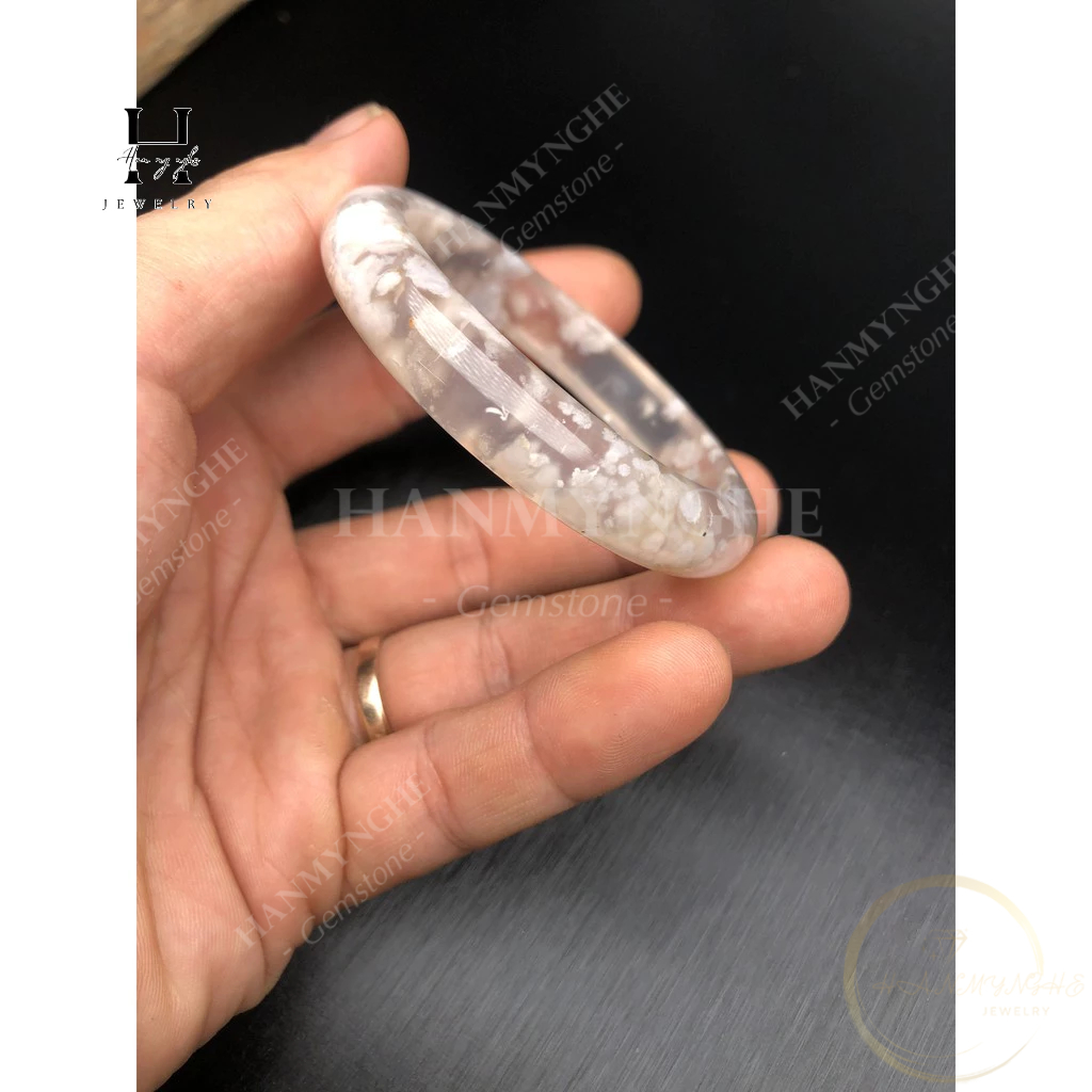 Vòng mã não hoa anh đào ni 53 mm HANMYNGHE giao ngẫu nhiên 1 Vòng mã não hoa anh đào ni 53 mm HANMYNGHE giao ngẫu nhiên