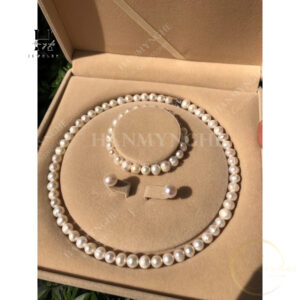 Bộ trang sức ngọc trai 8mm HANMYNGHE