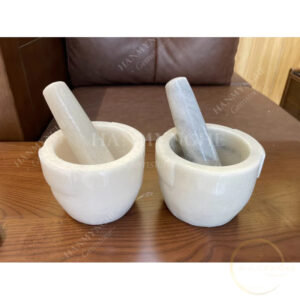 Cối đá non nước 14.5 cm tự nhiên nguyên khối  kèm chày HANMYNGHE