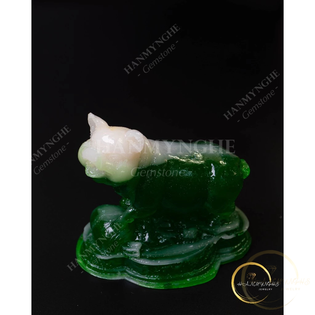 Tượng con heo màu xanh ngọc bột đá đúc cao 10cm HANMYNGHE 2 Tượng con heo màu xanh ngọc bột đá đúc cao 10cm HANMYNGHE - Ảnh 2