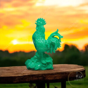 Tượng con gà bột đá đúc cao 24cm HANMYNGHE
