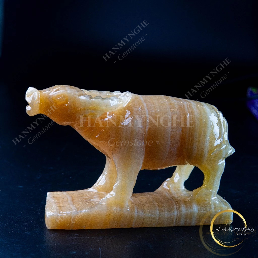 Trâu đá phong thuỷ đá ngọc onyz tự nhiên 12cm HANMYNGHE 3 Trâu đá phong thuỷ đá ngọc onyz tự nhiên 12cm HANMYNGHE - Ảnh 3