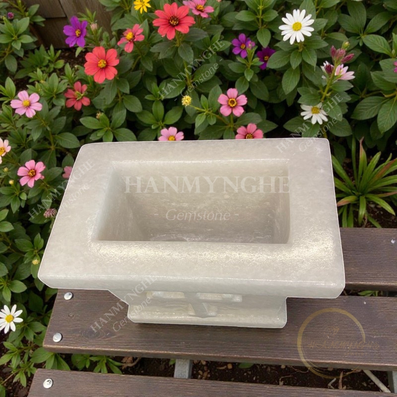 Lư hương công giáo hình chữ nhật đá trắng tự nhiên nguyên khối HANMYNGHE 2 Lư hương công giáo hình chữ nhật đá trắng tự nhiên nguyên khối HANMYNGHE - Ảnh 2