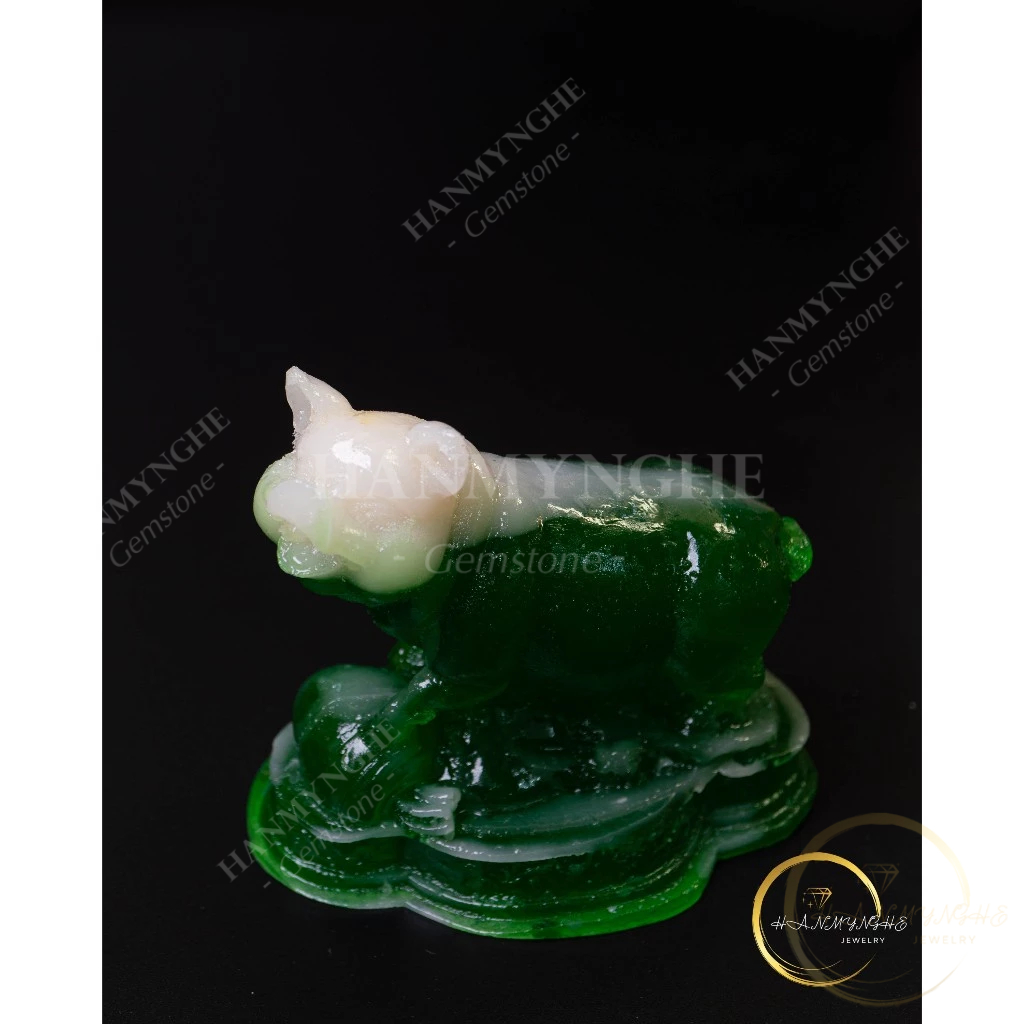 Tượng con heo màu xanh ngọc bột đá đúc cao 10cm HANMYNGHE 3 Tượng con heo màu xanh ngọc bột đá đúc cao 10cm HANMYNGHE - Ảnh 3