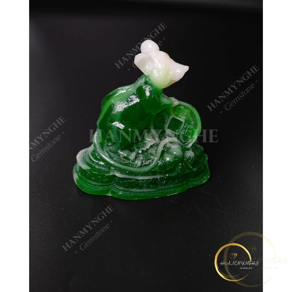 Tượng con chuột bột đá đúc màu xanh ngọc cao 10cm HANMYNGHE 1 Tượng con chuột bột đá đúc màu xanh ngọc cao 10cm HANMYNGHE