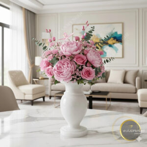 Lọ hoa đá tự nhiên nguyên khối cao 30cm nặng 7kg HANMYNGHE