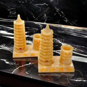 Tháp văn xương đá ngọc hoàng long kèm ống bút HANMYNGHE