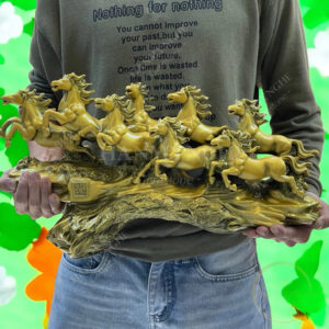 Tượng bát mã truy phong bột đá đúc HANMYNGHE